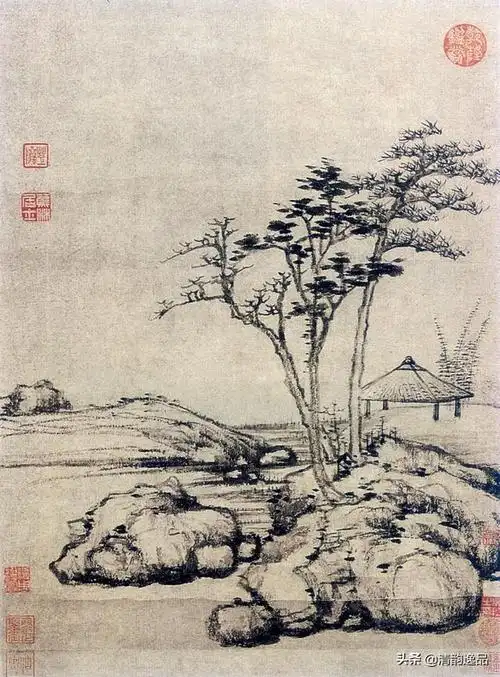 幽秀旷逸笔简意远元末明初山水画大师倪瓒代表作品精选