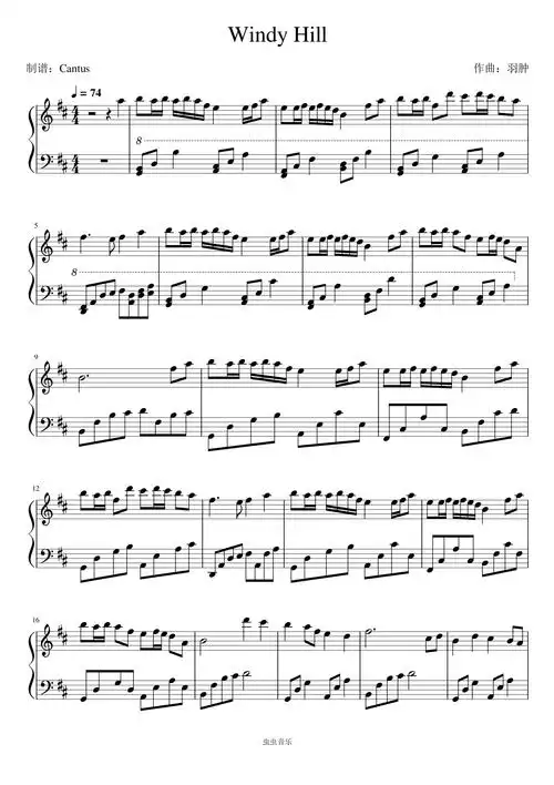 windy hill-羽肿钢琴谱-cantus-虫虫钢琴