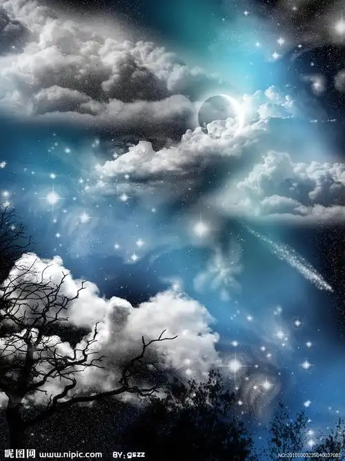 梦幻天空 影楼背景图片