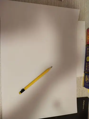 首先是准备一支笔,和一张白卡纸(没有卡纸可以用素描纸代替).