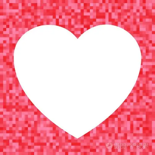 白心图标上红色像素的背景