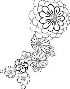 几何图形花朵简笔画