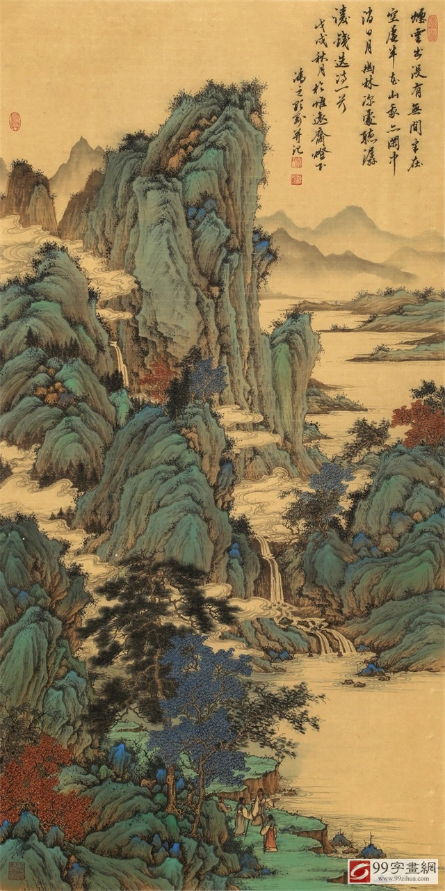 吴显刚仿古山水画古意横生满纸烟岚