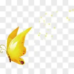 黄色蝴蝶飞舞爱心