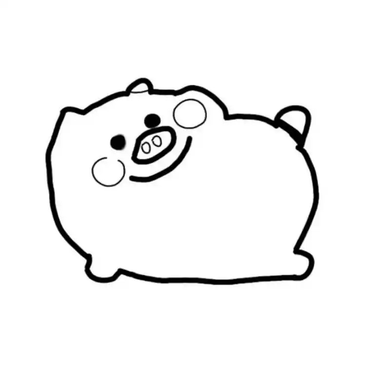 手绘头像#简约头像#白底头像 因为很喜欢这些表情包, 所以就照着画了