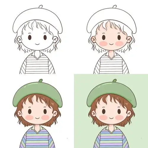 简笔画人物上色简单易学