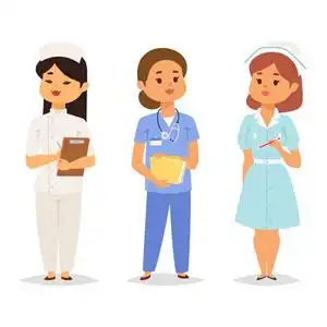 医生护士字符向量医女员工平面设计医院团队人博士插图照片