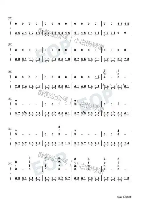 琴谱starsky星空抖音twostepsfromhell含简谱