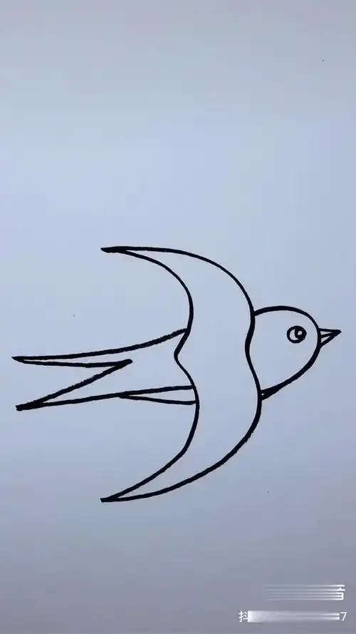 春天来了,一起来画小燕子吧简笔画 一起学画画