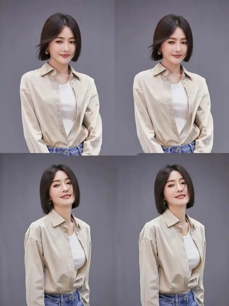 女神秦岚剪一刀切短发后,更加迷人 秦岚最近在节目中的一款短发造型