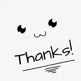 卡通可爱的谢谢支持表情psd分层