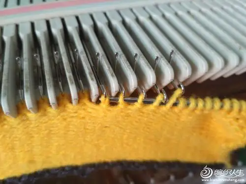 快乐编织机lk150机织双层花瓣边起针方法