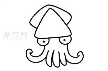 乌贼简笔画如何画乌贼简笔画教程