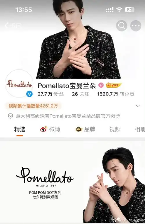 相约宝曼兰朵@pomellato宝曼兰朵    刘宇宁在照片中