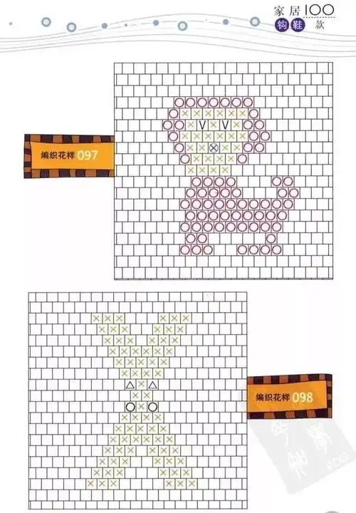 家居钩鞋100款拖鞋编织花样图解