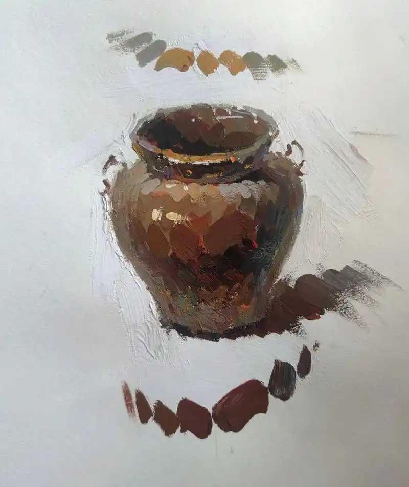 罐子步骤详细示范图(保姆级)#色彩 #联考 #色彩静物 #美 - 抖音