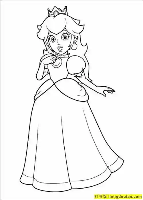 11张可爱有趣的超级马里奥涂色图片免费下载-红豆饭小学生简笔画大全