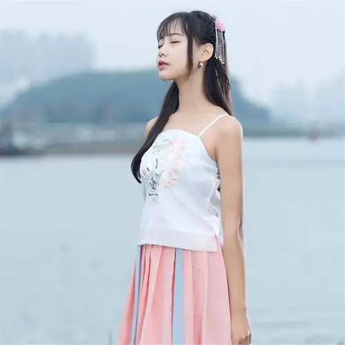 2019夏季新款女装古风仙鹤绣花背心吊带日常汉服内搭刺绣打底抹胸