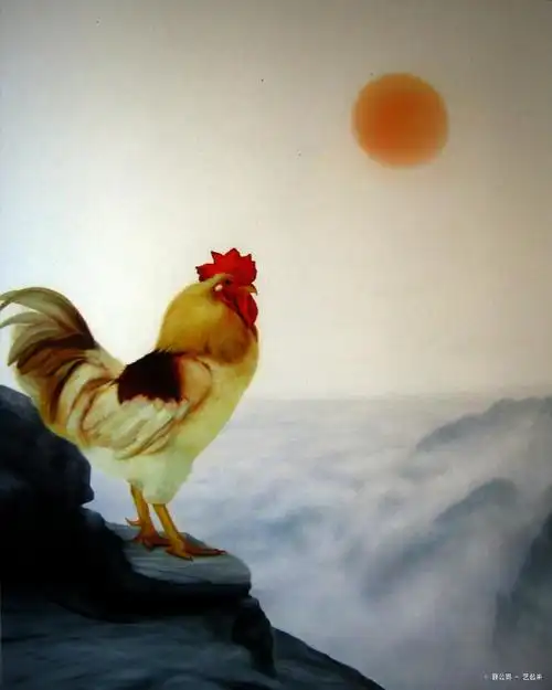 红日,薛公鸡, 2016年布面油画 | 衍艺圈 - topart.
