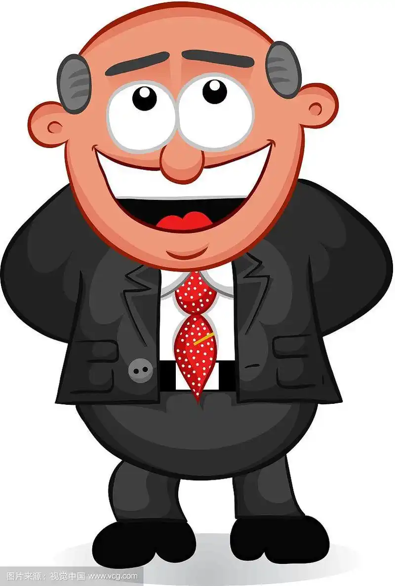 商业卡通-老板男人笑