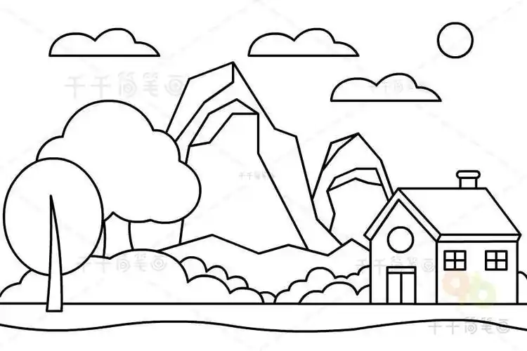 风景简画 风景简画又好看的