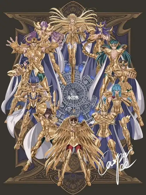 原创插画圣斗士黄金十二宫