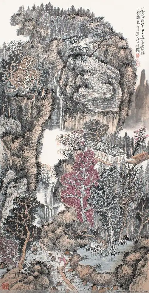 漆伯麟山水作品欣赏