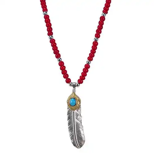 南拙手工高桥吾郎goros罗志祥同款羽毛项链925纯银男女日潮goros