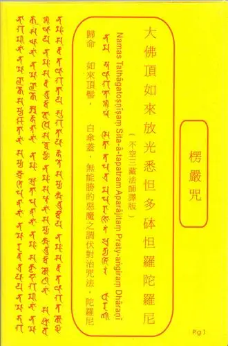 【佛教咒语】楞严咒咒心注音