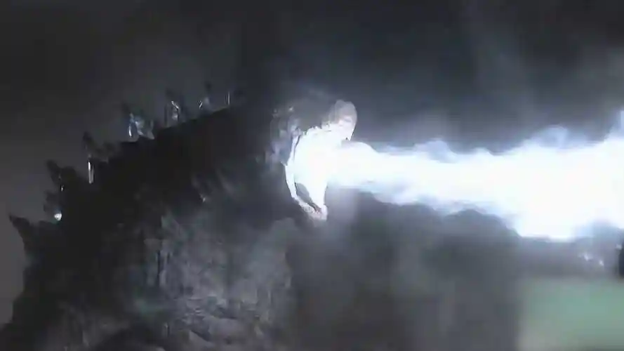 哥斯拉掰着怪兽的嘴猛喷激光惊呆了众人