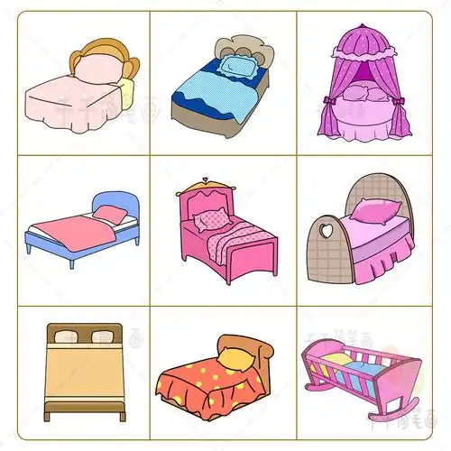 漂亮的床简笔画素材图片 儿童轻松学画画_素材图片简笔画