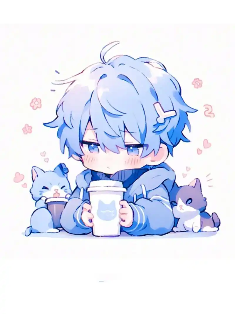 q版蓝色系|为啥喝了咖啡还是好困叻