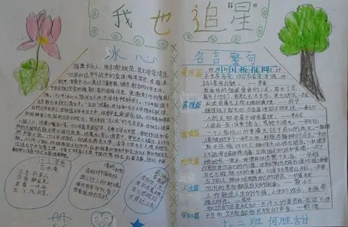 我也追星优秀手抄报