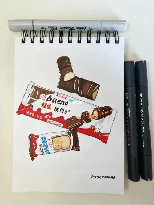 早期作品,零食手绘临摹乱涂洋洋洋@小红书成长助手@薯队长#马克笔手绘