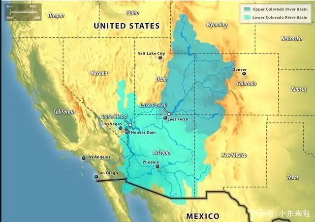 科罗拉多河流域地图