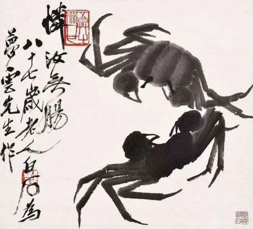 齐白石大师画螃蟹欣赏 - 简书