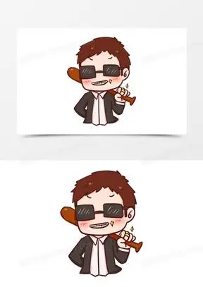 卡通手绘大哥大元素