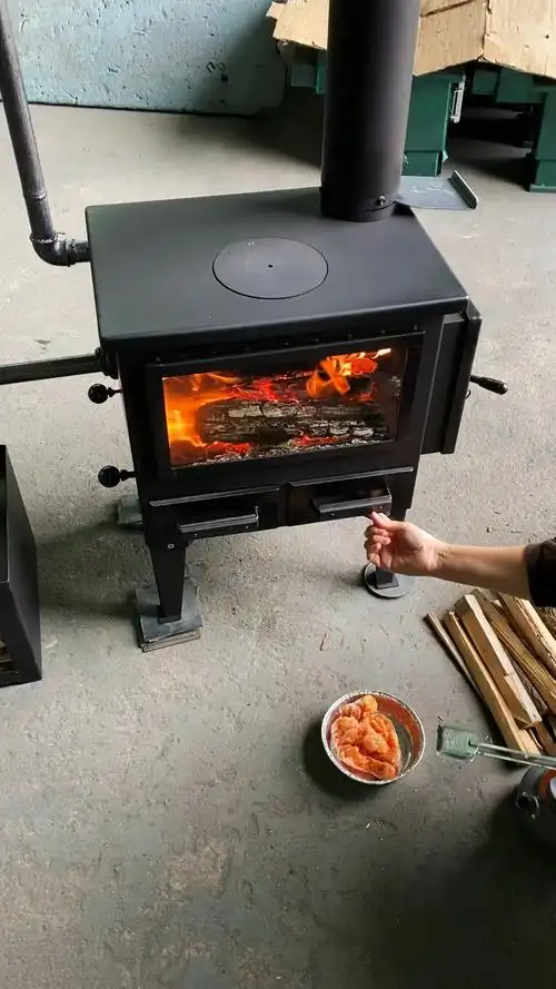 在家做个拿手菜#云峰05号多功能燃木真火壁炉柴火炉取暖炊事炉
