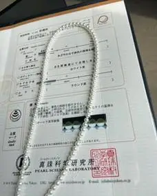 真科研大证珍珠项链,akoya4-4.