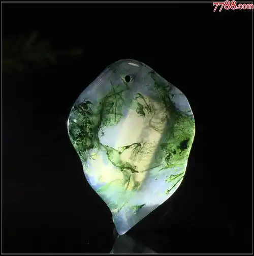 水草玛瑙风景玛瑙吊坠