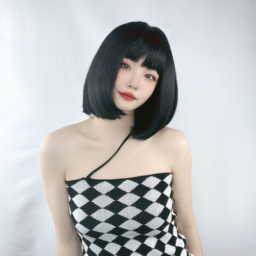 假发女生短发bobo空气刘海齐刘海学生发套波波头自然蓬松厂家批发