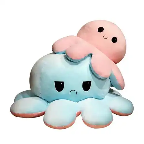 网红抖音大号翻转章鱼抱枕公仔毛绒玩具八爪鱼玩偶娃娃女生礼品物