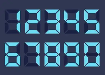 的烟花数字形式所作的零-检查我的投资组合为其他数字等距字体编号为