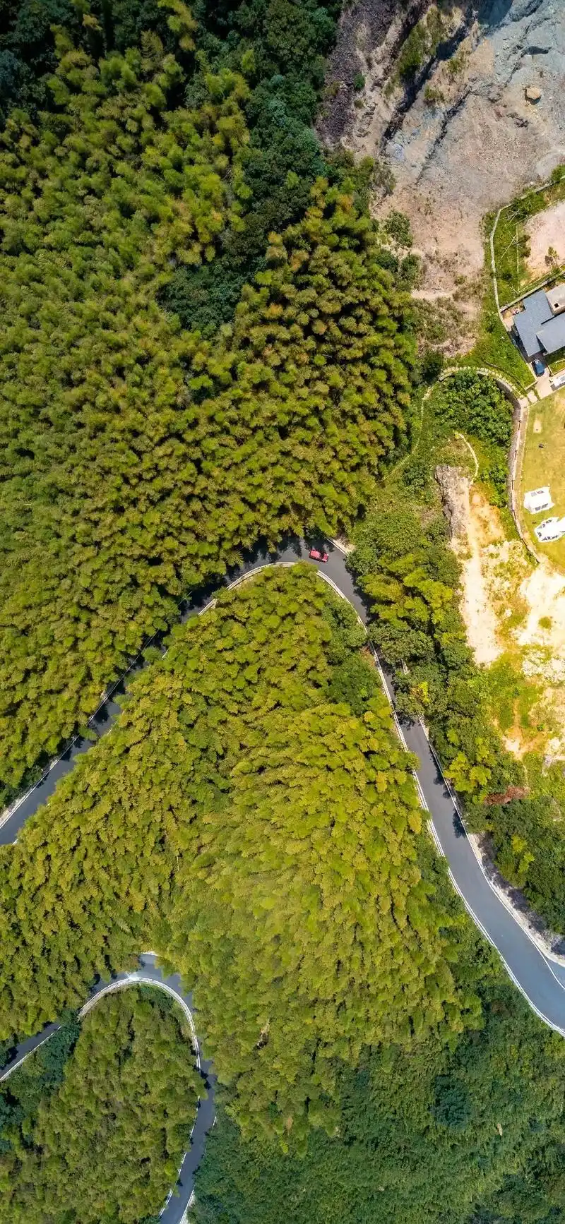 绍兴秋名山——五峰岭,轻松跨越大山.#航拍 #绍兴 #城市风 - 抖音