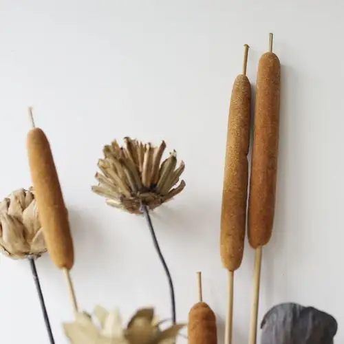 花瓶中式插花摆件天然水花艺蒲棒干花