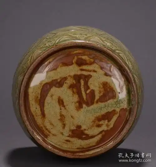 宋!耀州窑刻花花卉纹梅瓶!尺寸高13宽15