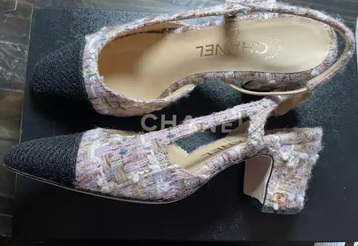 第一双chanelslingbacks紫色超温柔