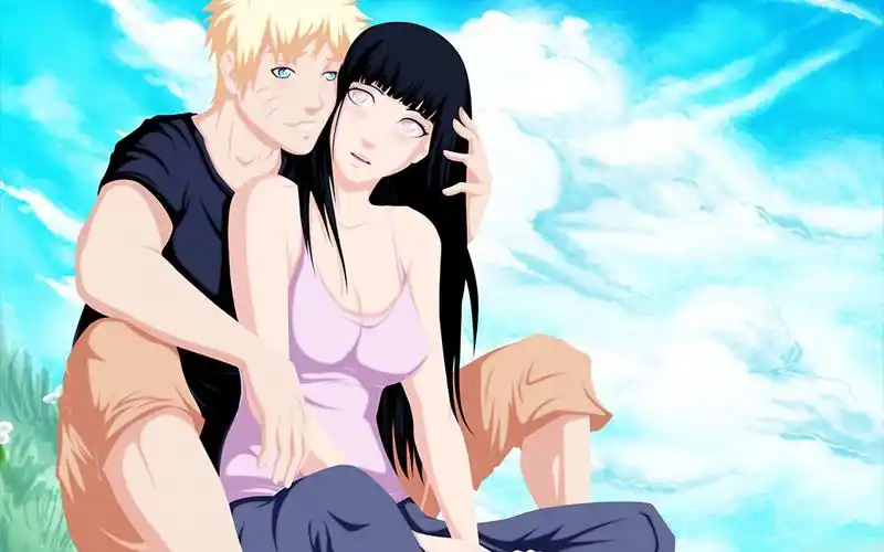 幸福美满 雏田与鸣人电脑桌面壁纸