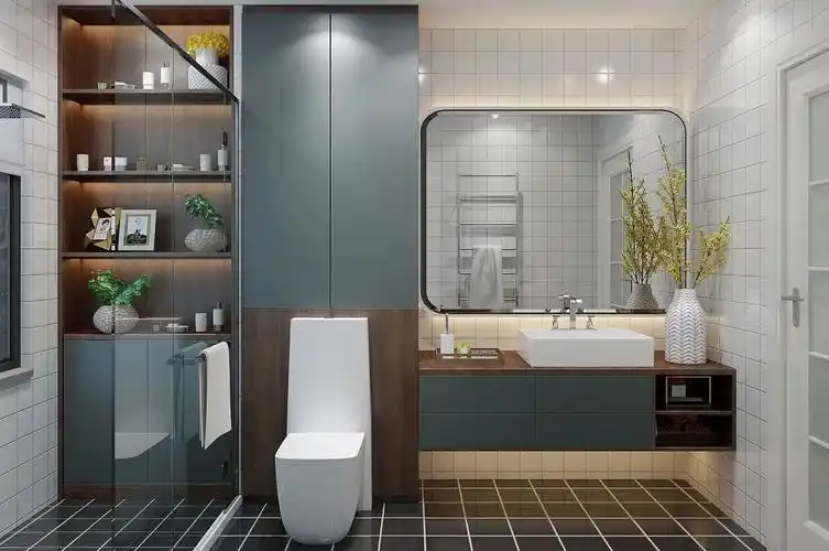 小户型卫生间干湿分区装修效果图