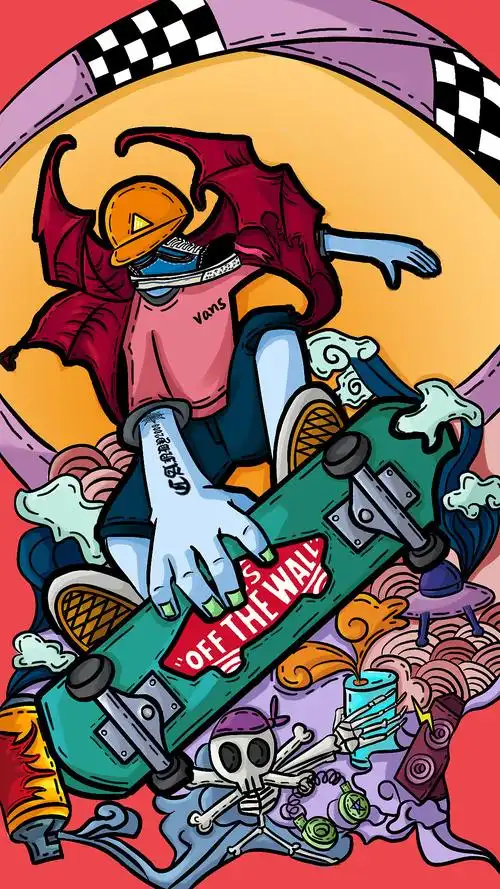 vans插画|插画|涂鸦/潮流|长颈鹿彻夜未眠 - 原创作品 - 站酷 (zcool)